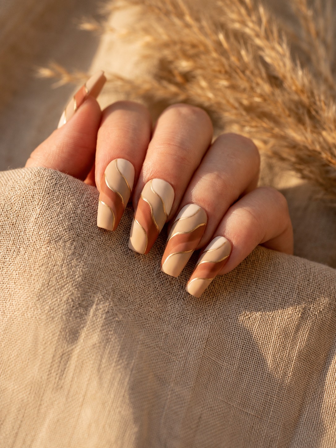 Molten Gold and Silver Drip - Abstract Nail Designs