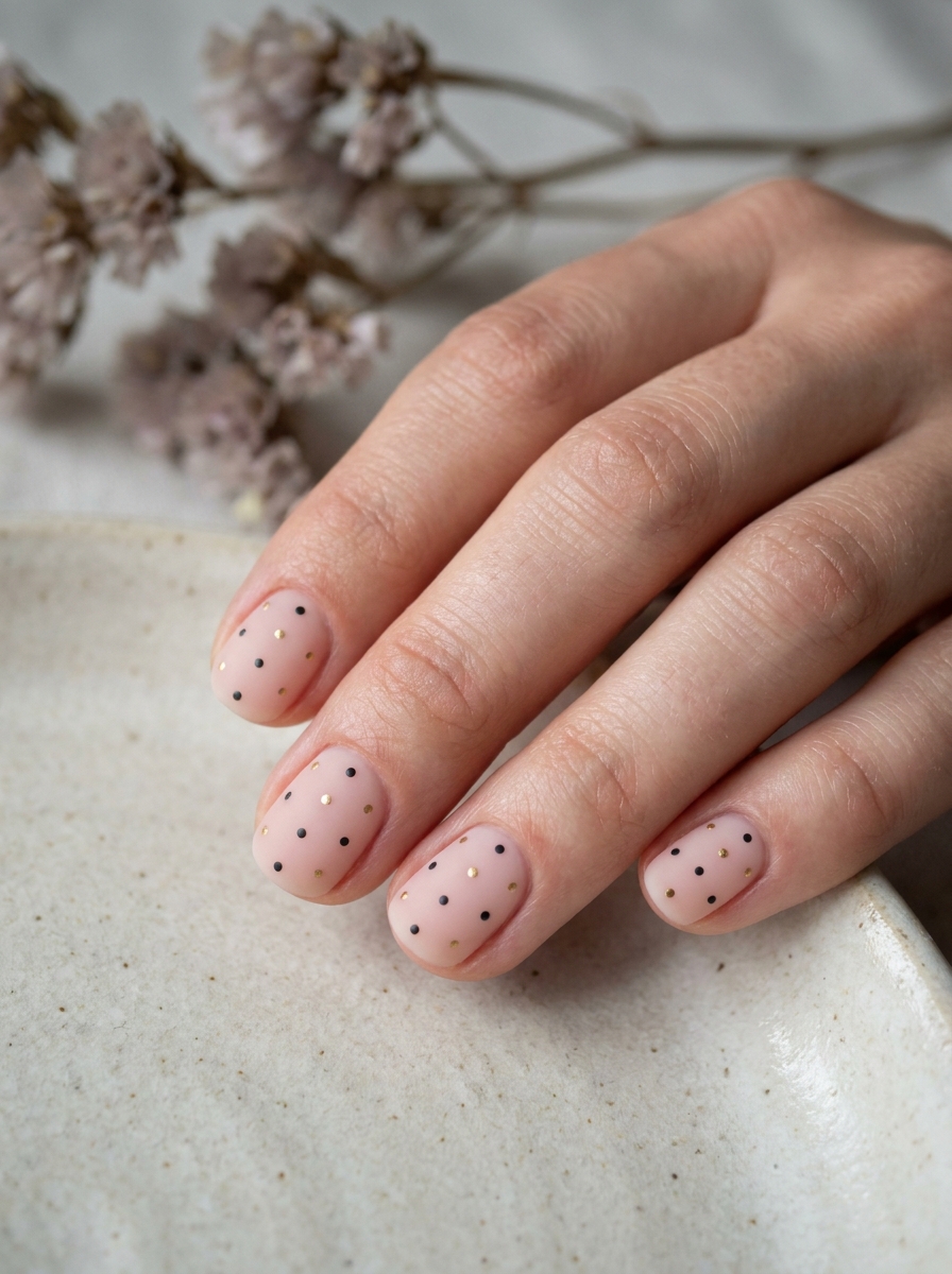 Scattered Dots - Abstract Nail Designs