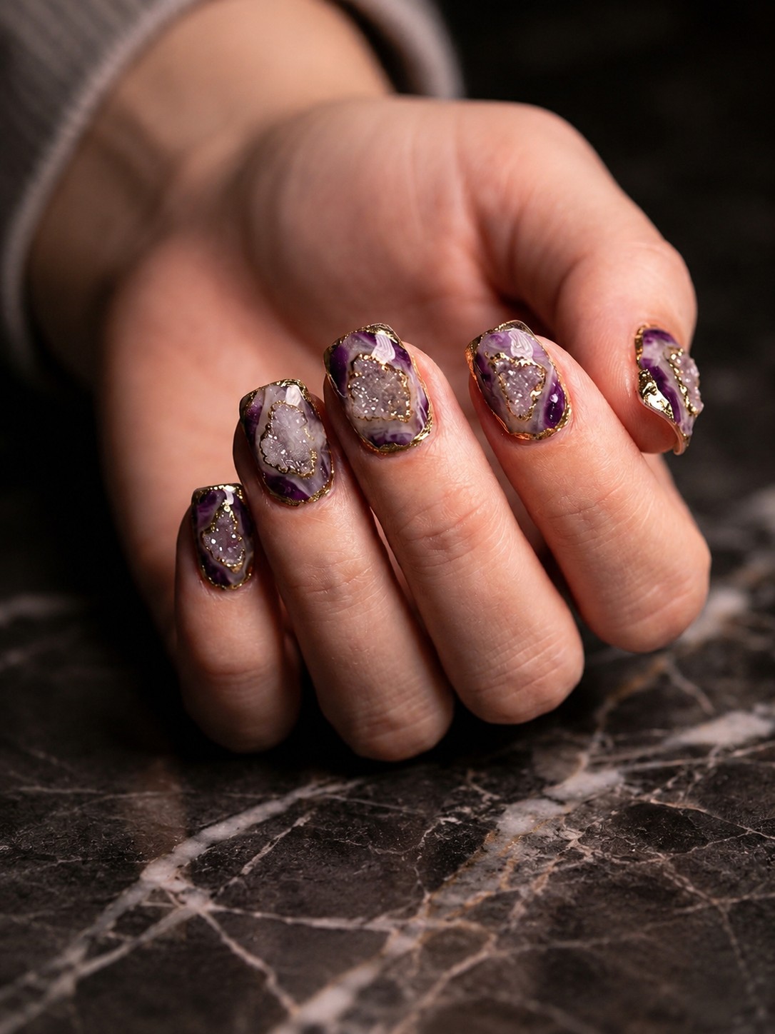 Shattered Glass - Abstract Nail Designs