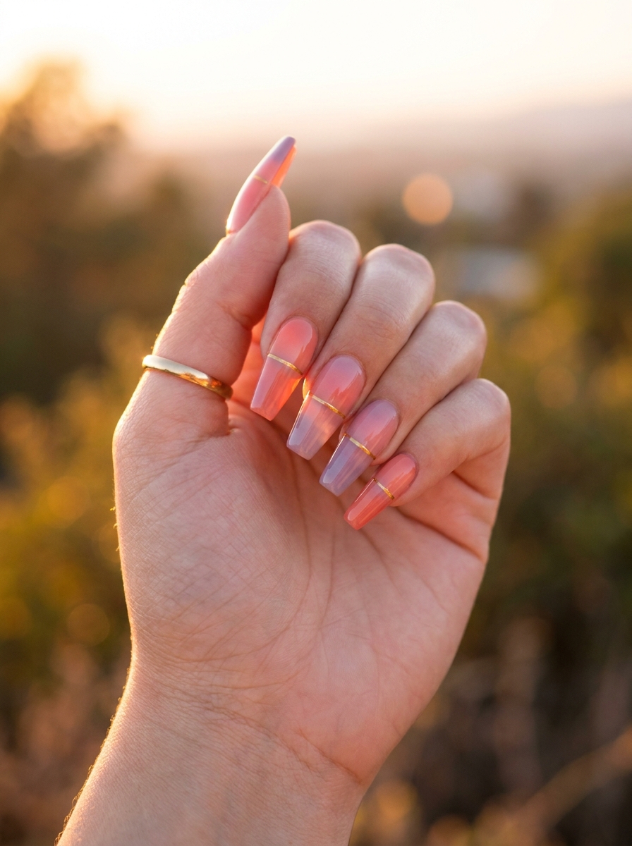 Soft Grey Smoke Marble - Abstract Nail Designs