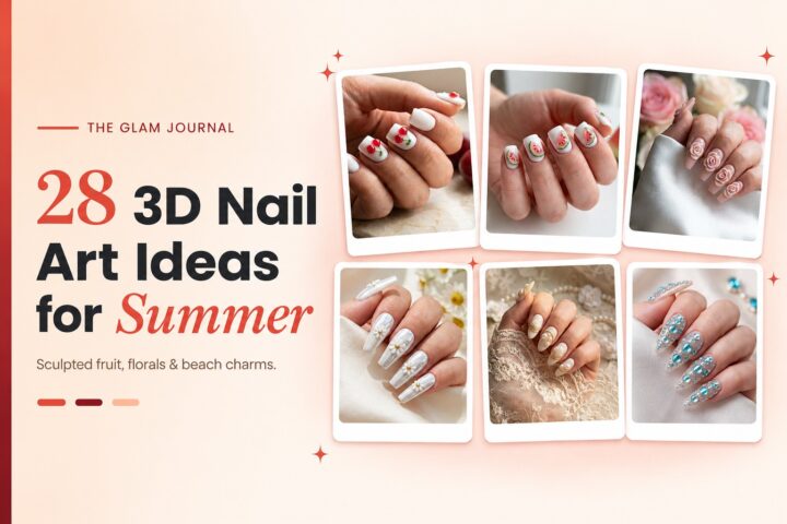 28 3D Nail Art Ideas for Summer Sculpted Fruit, Florals and Beach Charms