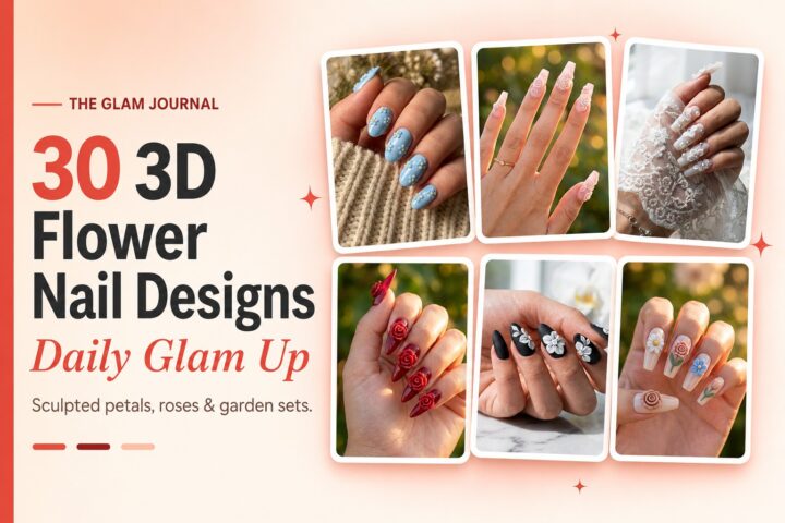 30 3D Flower Nail Designs Sculpted Petals, Roses, and Garden Sets