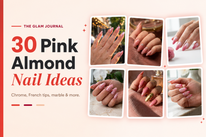 30 Pink Almond Nails Ideas Chrome, French Tips, Marble and More
