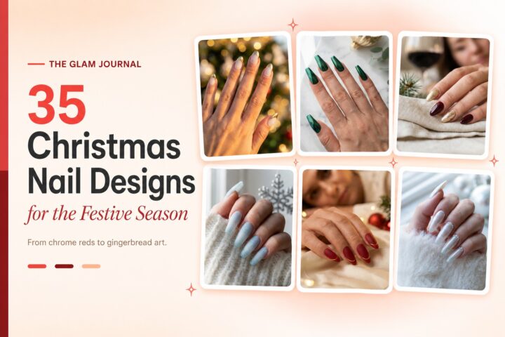35 Christmas Nail Designs Festive Ideas From Chrome Reds to Gingerbread Art
